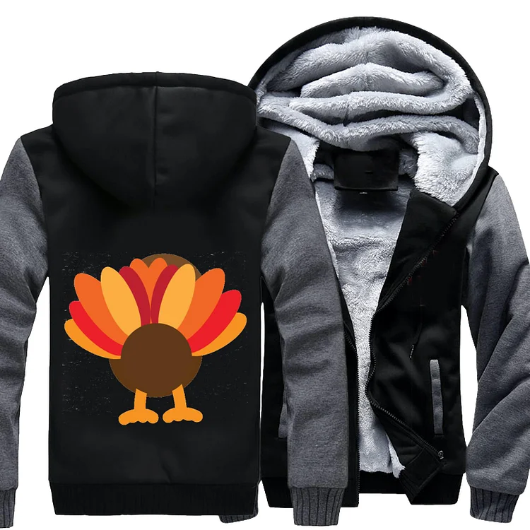 Turkey Butt, Thanksgiving Fleece Jacket