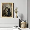 Black Cat And Skull-14CT Stamped Cross Stitch 30*40cm/11.81*15.75in