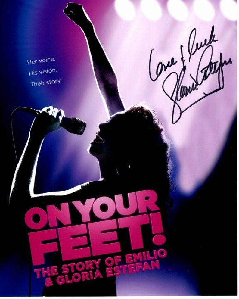 Gloria estefan signed autographed on your feet! Photo Poster painting