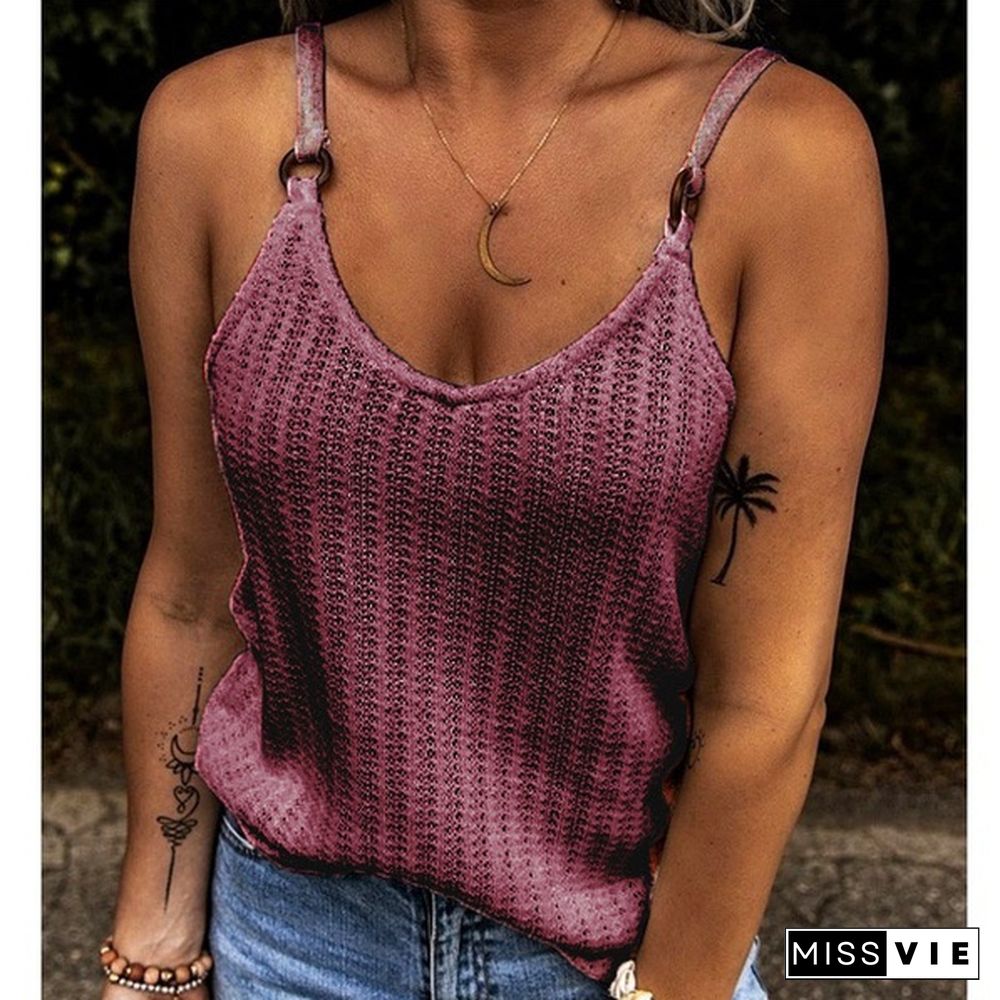Womens Fashion Summer Clothes Casual Sleeveless Halter Top Solid Color Camisole Ladies Off Shoulder Shirts Loose Blouse Plus Size Cami Tank Tops