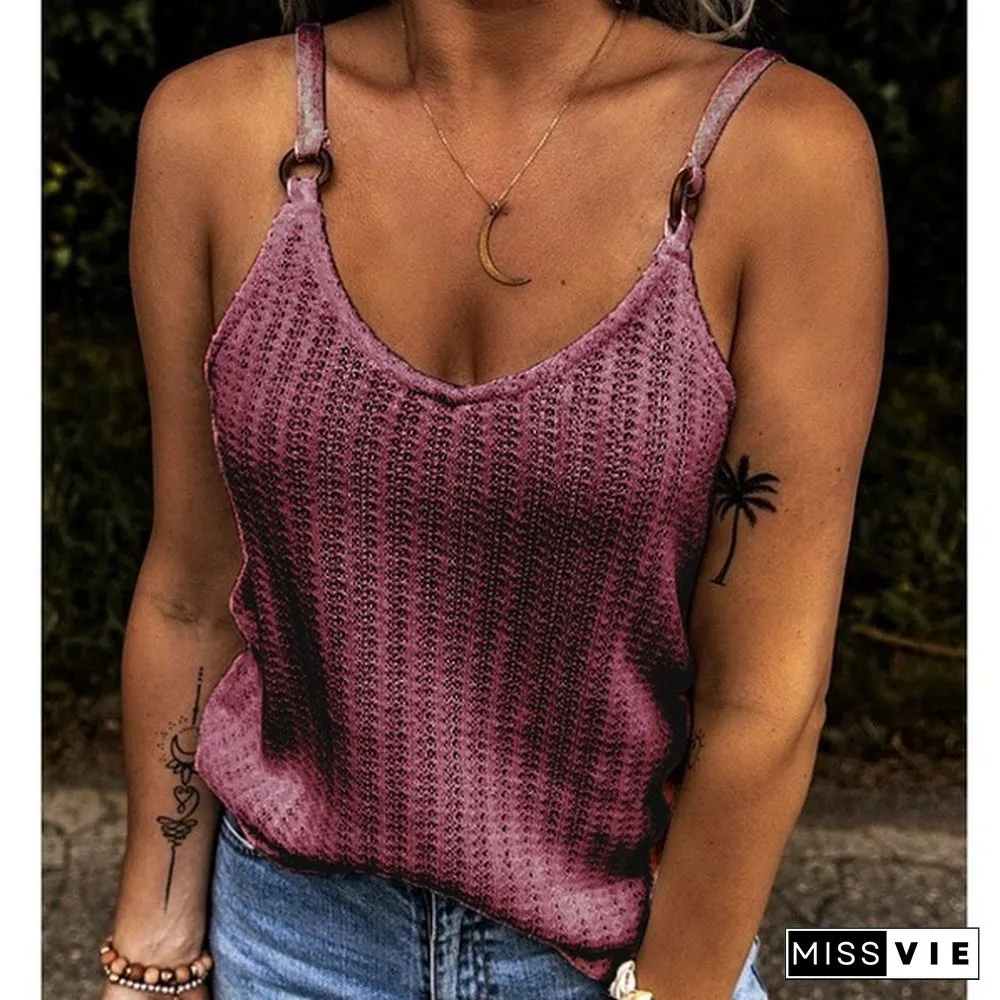 Womens Fashion Summer Clothes Casual Sleeveless Halter Top Solid Color Camisole Ladies Off Shoulder Shirts Loose Blouse Plus Size Cami Tank Tops