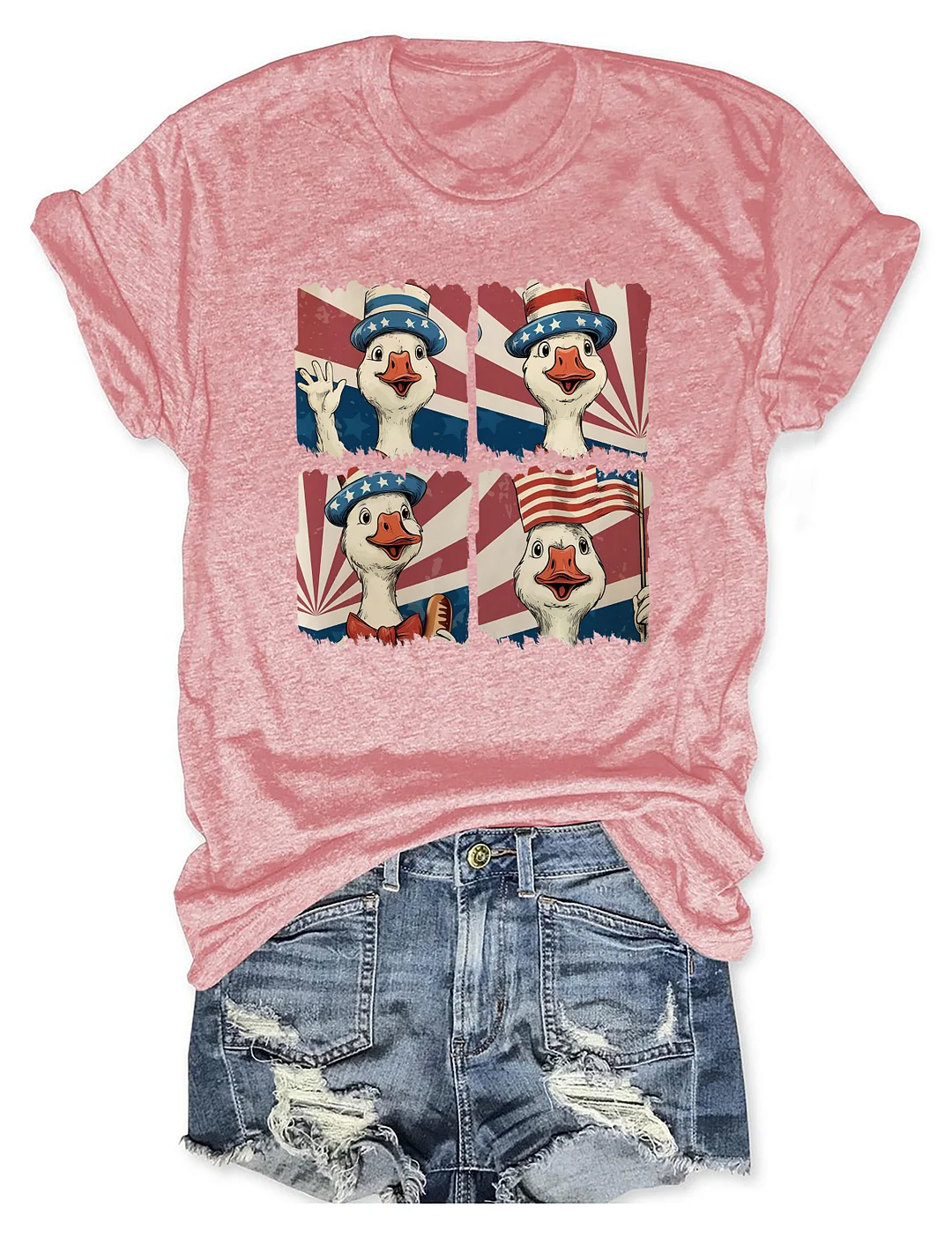Red White And Goose T-shirt
