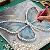 DIY Pearl Painting Butterfly for Home Decor with Frame(30x30cm)