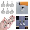 [US Local Warehouse] 25mm Number Tags with Rings 304 Stainless Steel Key ID Tag Hollow Round Metal Numbered Labels 1 To 500 for Restaurant Bar and Cafes