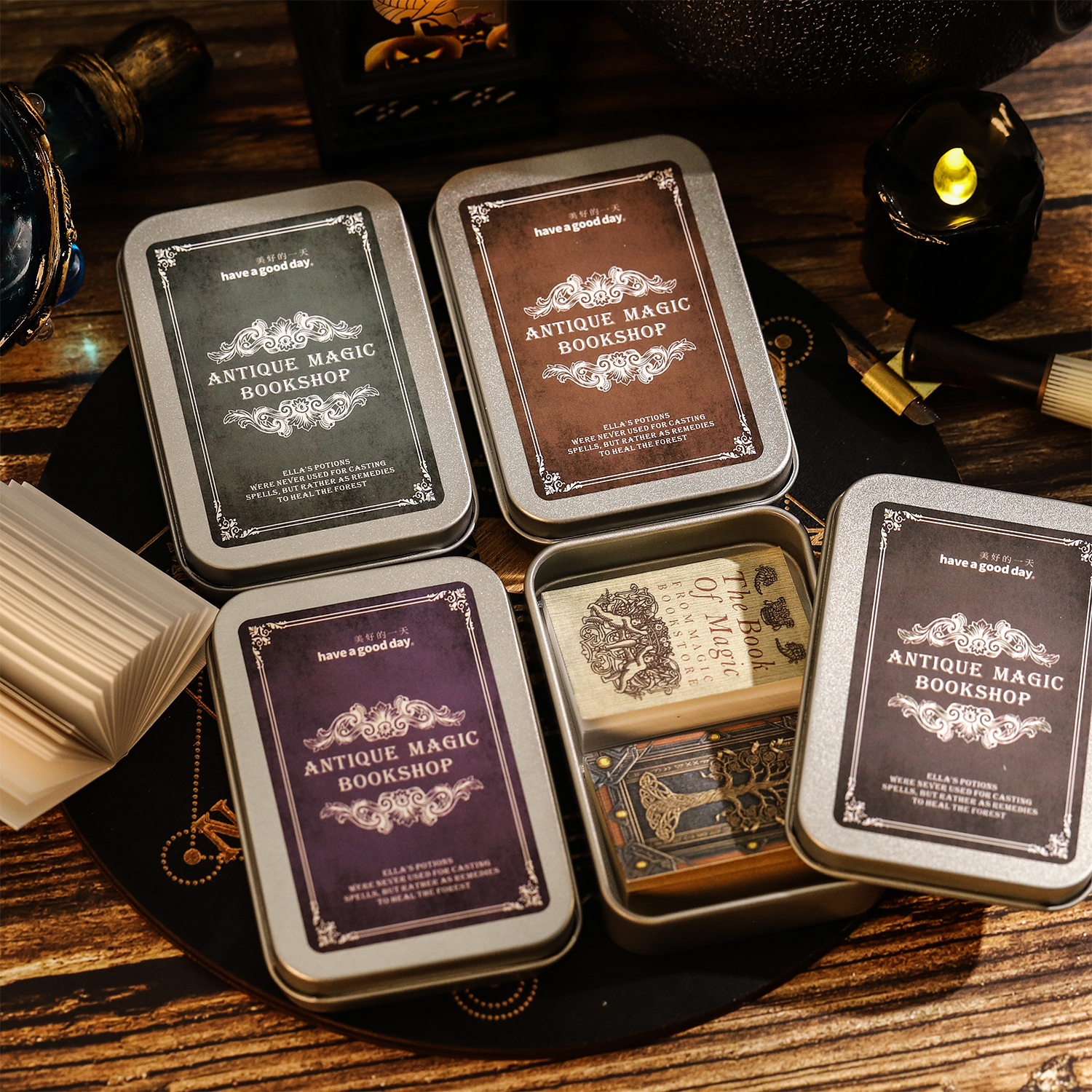 소재 종이 - 앤틱 매직 북샵 시리즈 빈티지 바로크 꽃