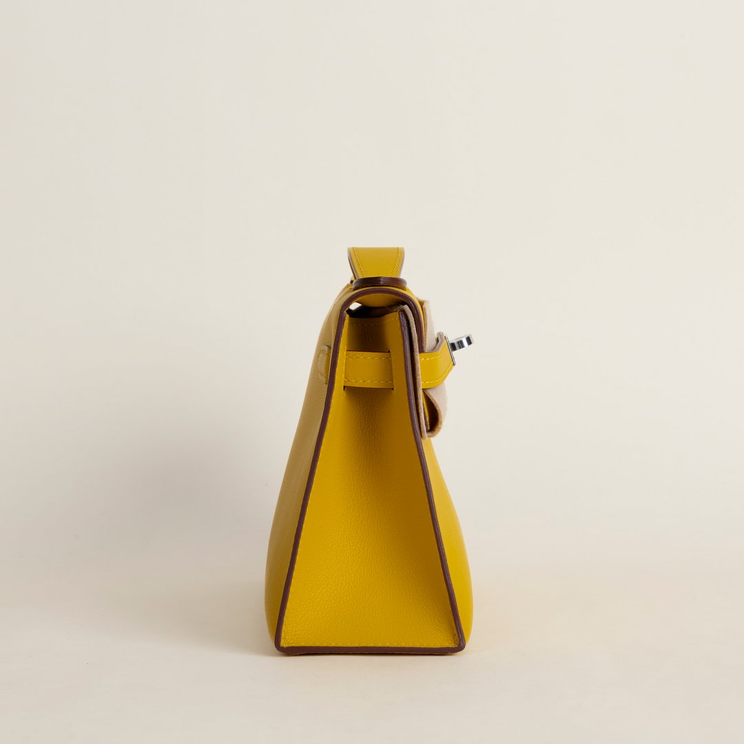 Kelly pochette Swift 9D Jaune amber PHW