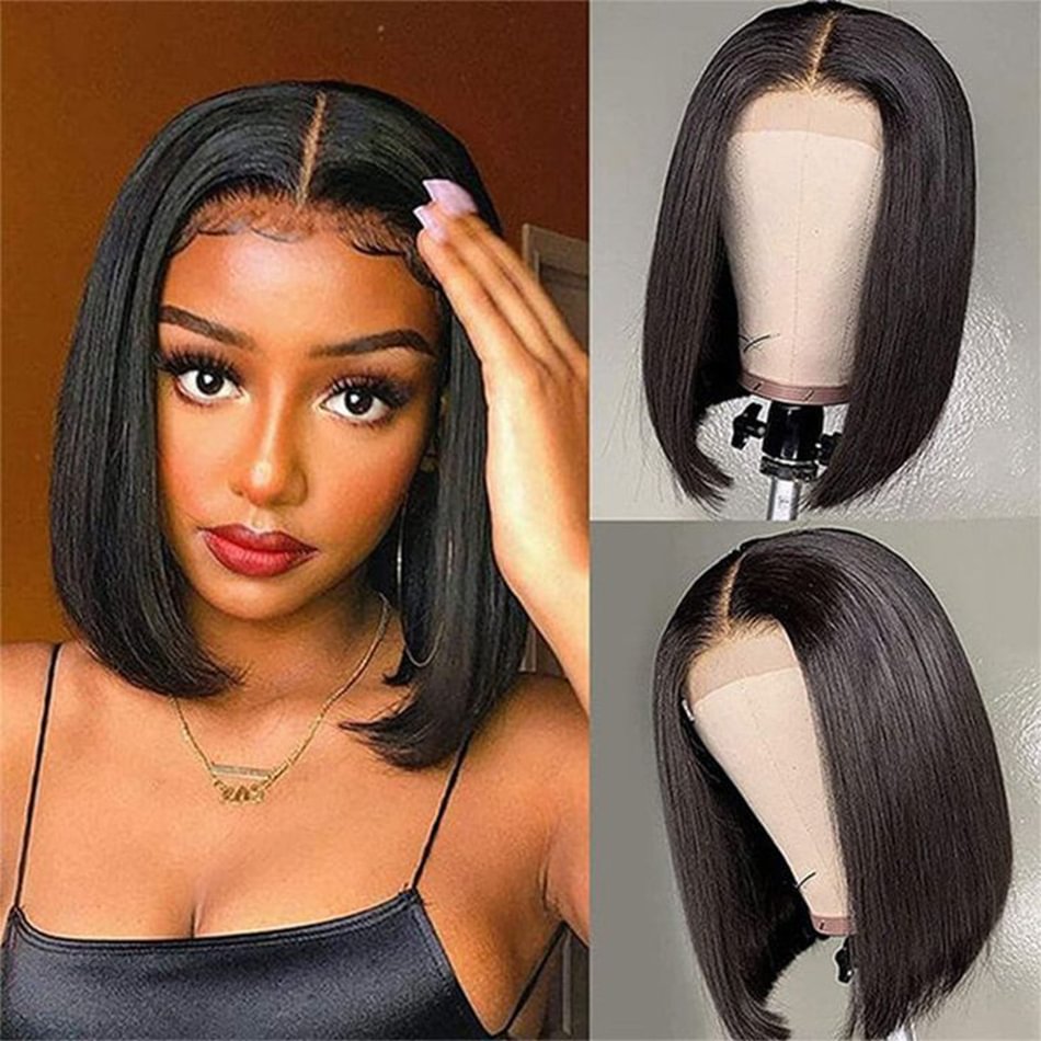 Straight Hair Black Short Wigs Daily Style US Mall Lifes