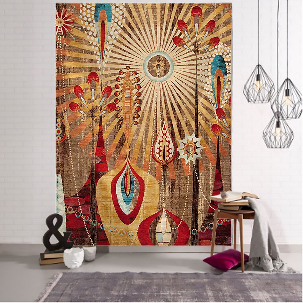 

Wall Tapestry - Antique Abstract Flower Illustration-150*130cm, 501 Original