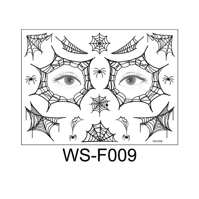 Tattoo Sticker Halloween spider webs Femme Temporary Face Tattoo Waterproof Body Art Fashion
