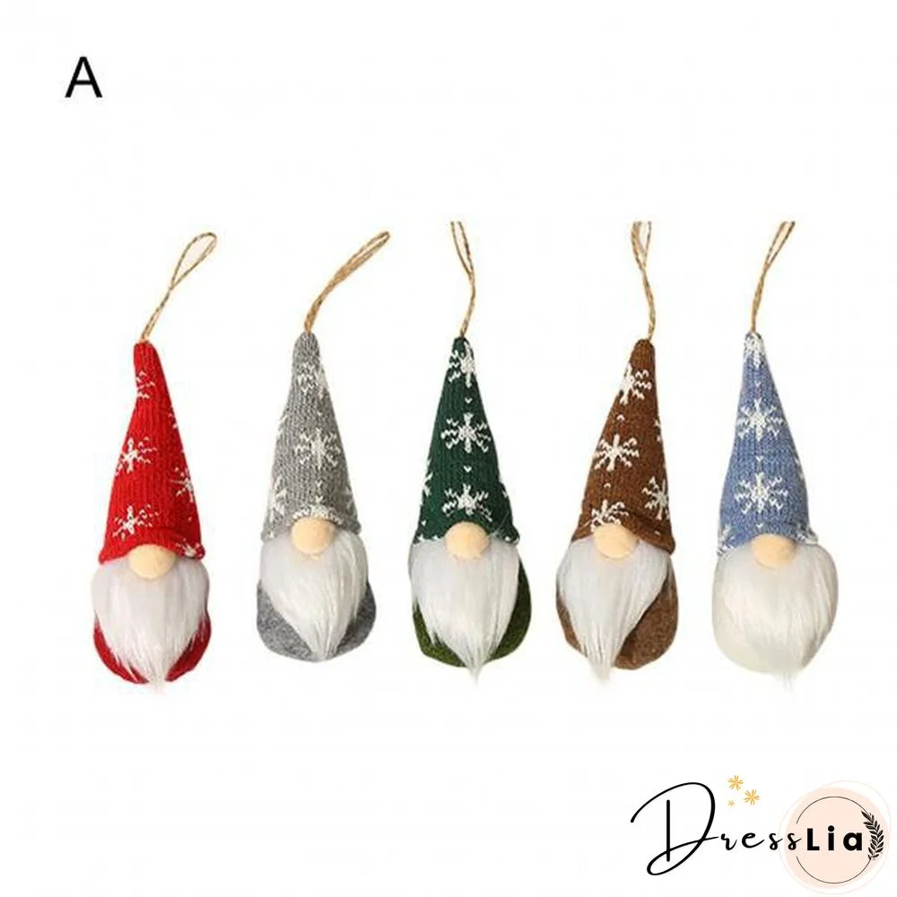 Gnomes Ornaments Nordic Style Widely Applied Long Mustache Handmade Santa Elf Hanging Christmas Gnomes