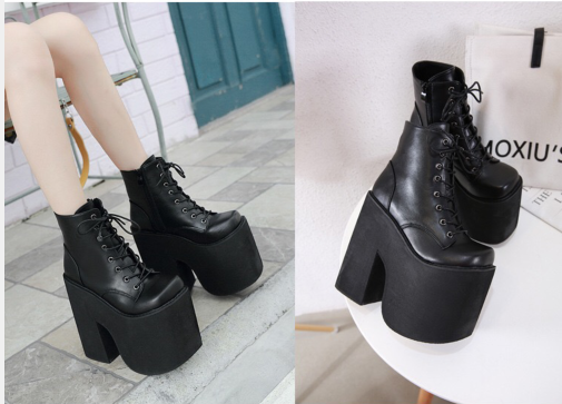 Super high hot sale platform boots