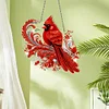 Pendentif diamant perceuse cardinal rouge &agrave; un seul c&ocirc;t&eacute;
