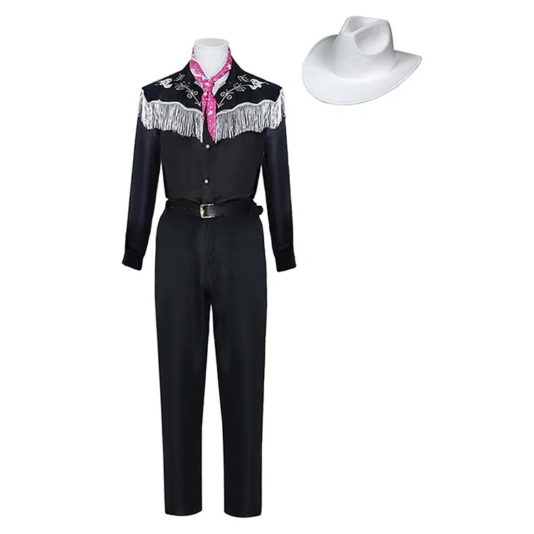 2023 Barbie Ken Western Cowboy Cosplay Costume Outfits Halloween Carnival Suit