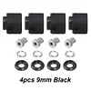 AMK 4pcs TRX-4 Wheel Hub 12mm Metal Hex Adapter Widen 8mm 9mm for 1/10 RC Crawler Car TRX4 Wide Body Upgrade Parts (Black 8mm)