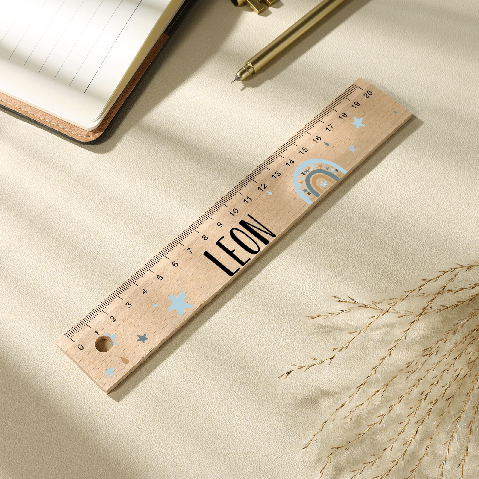 Custom 1 Name Ruler Wooden Ruler Back To School Gift for Boys Girls-Jessemade AU