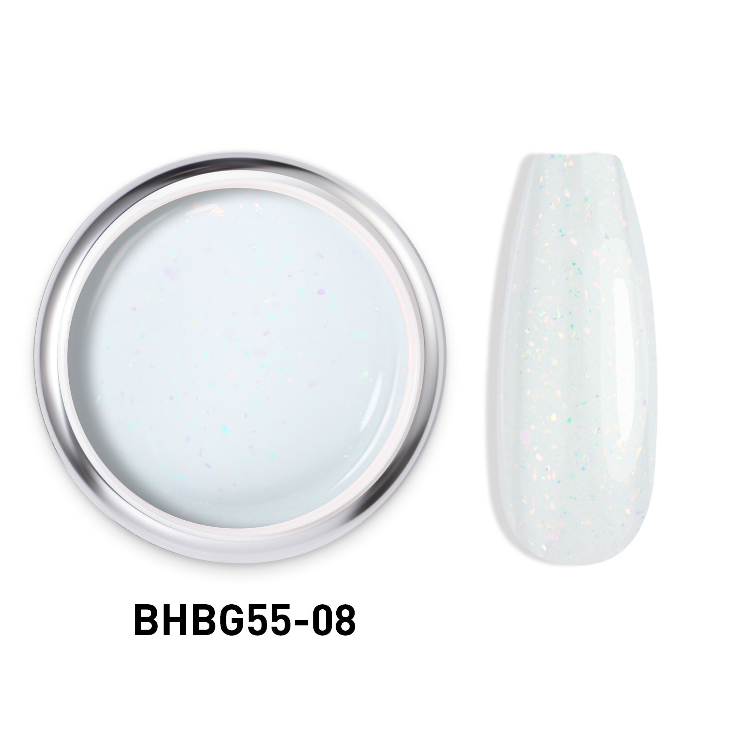 GLITTER HARD BUILDER NAIL GEL |BHBG55-08