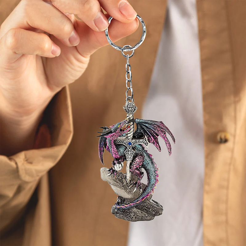 VigorDaily Gift For Dragon Lover Acrylic Keychain DK052