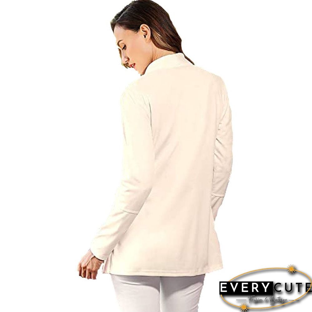 Autumn And Winter Long Sleeve Cardigan Casual Temperament Solid Color Jacket Suit