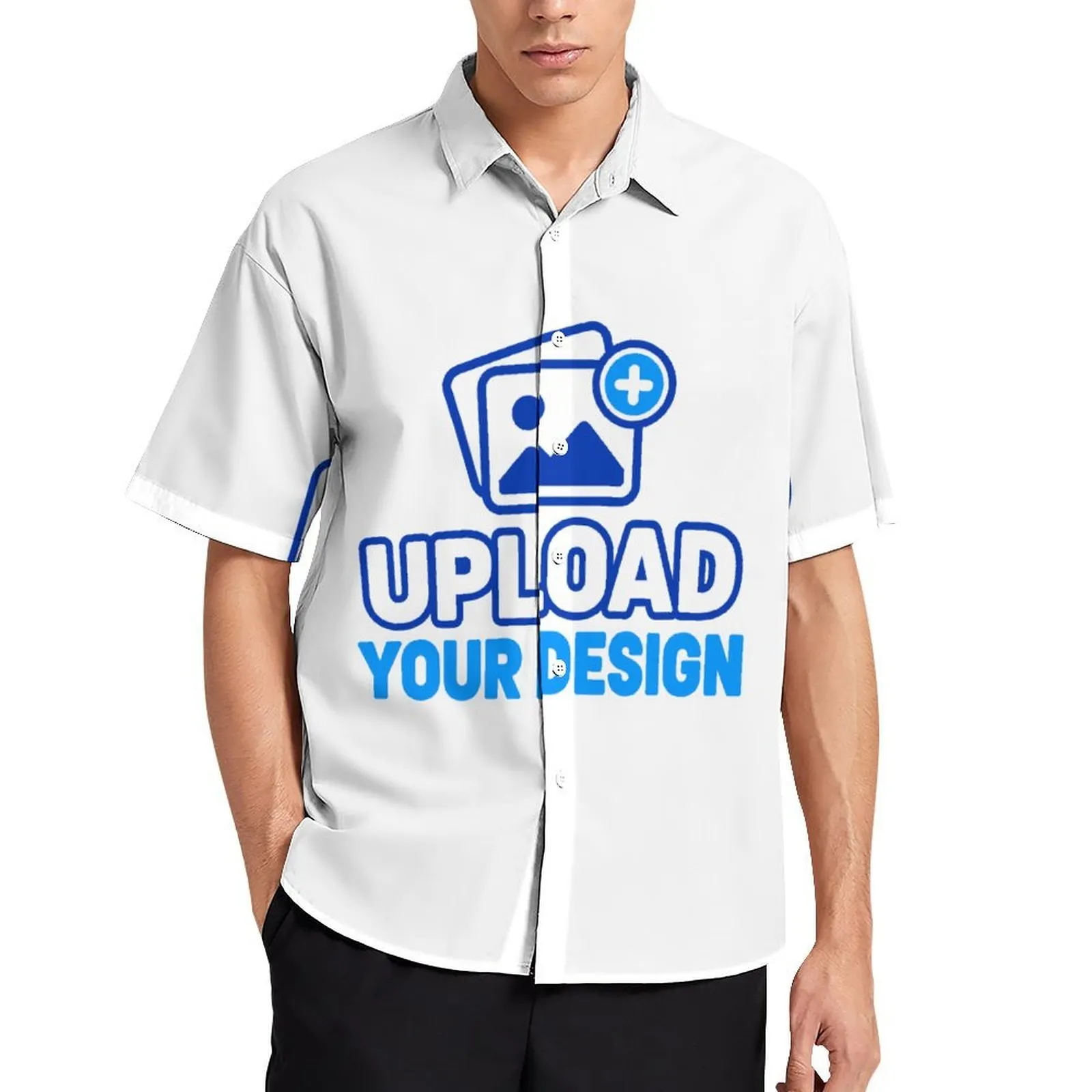 Men's Short Sleeve Cotton Shirt custom product view 9