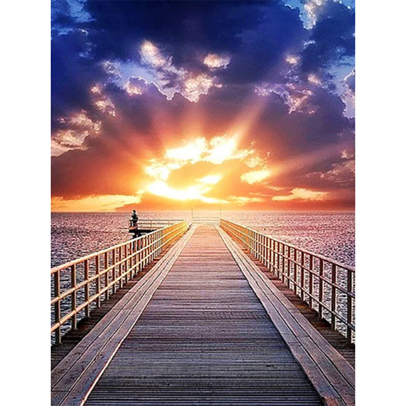 Diamond Painting - Full Round/Square Drill - Seaside Sunset(30*40 - 50*60cm)