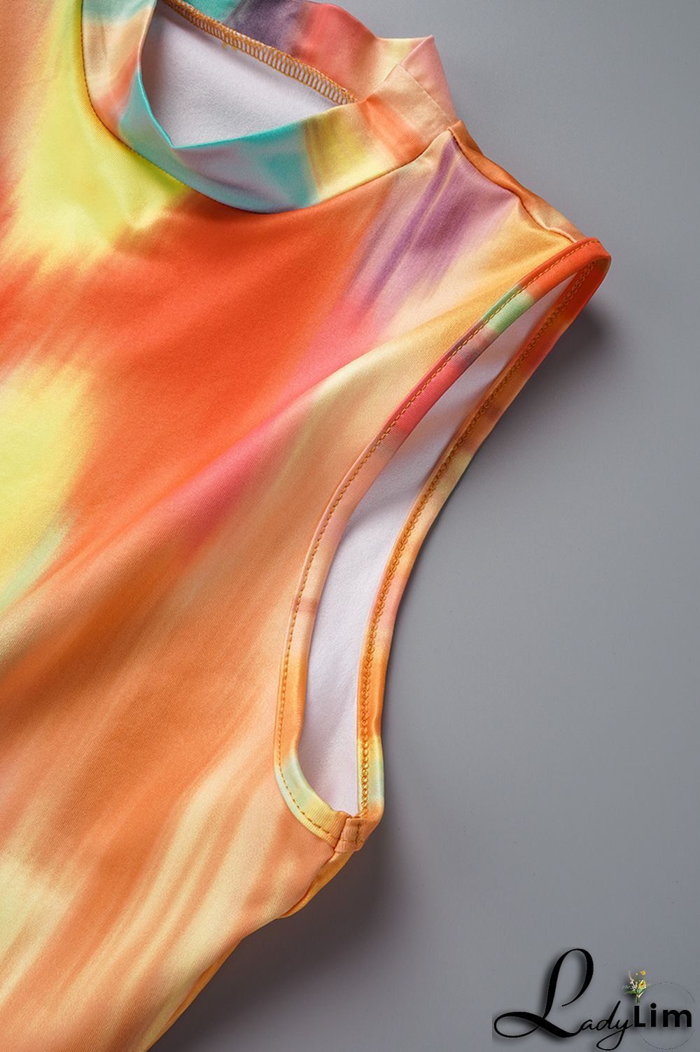 Colour Sexy Print Patchwork O Neck One Step Skirt Dresses