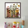 Books And Flowers-18CT Stamped Cross Stitch 50*50cm/19.69*19.69in