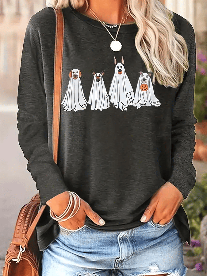 Women's Casual Halloween Printed Sweatshirt