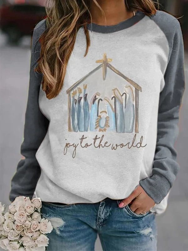 Joy To The World Printed Women's Sweatshirt