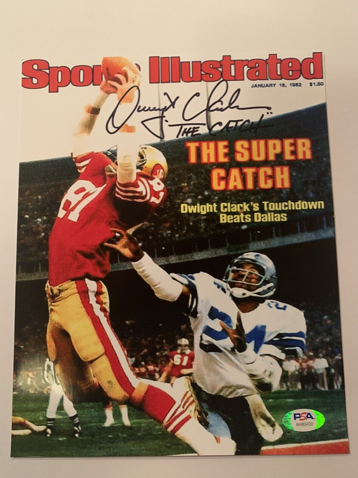 Dwight Clark Signed Auto 8x10 Photo Poster painting Of Magazine Niners Pic Psa Coa