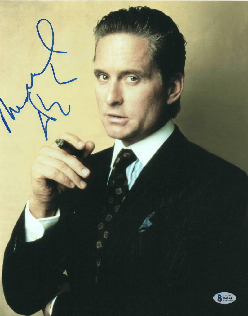 MICHAEL DOUGLAS SIGNED AUTOGRAPH 11x14 Photo Poster painting - BASIC INSTINCT, WALL STREET KIRK