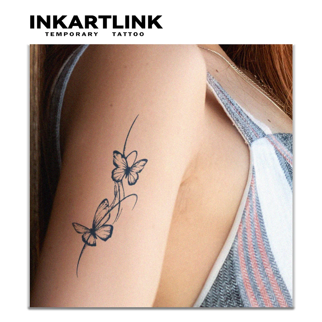 Sdrawing Sdrawing Butterfly temporary tattoo stickers, magic tattoos, herbal juice tattoos, lasting 1-2 weeks, realistic fake tattoos