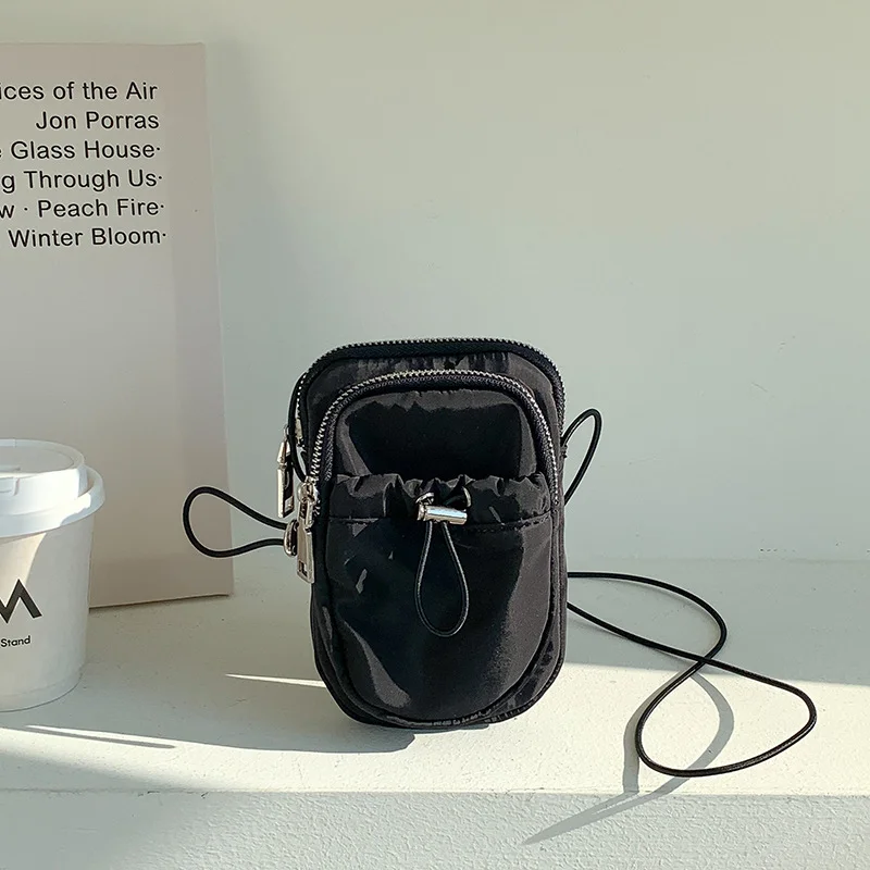 Mongw Mongw Summer New Korean Version Of Art Mini Mobile Phone Package Niche Leisure Fashion Multi-Grid Trend Cross Small Bag