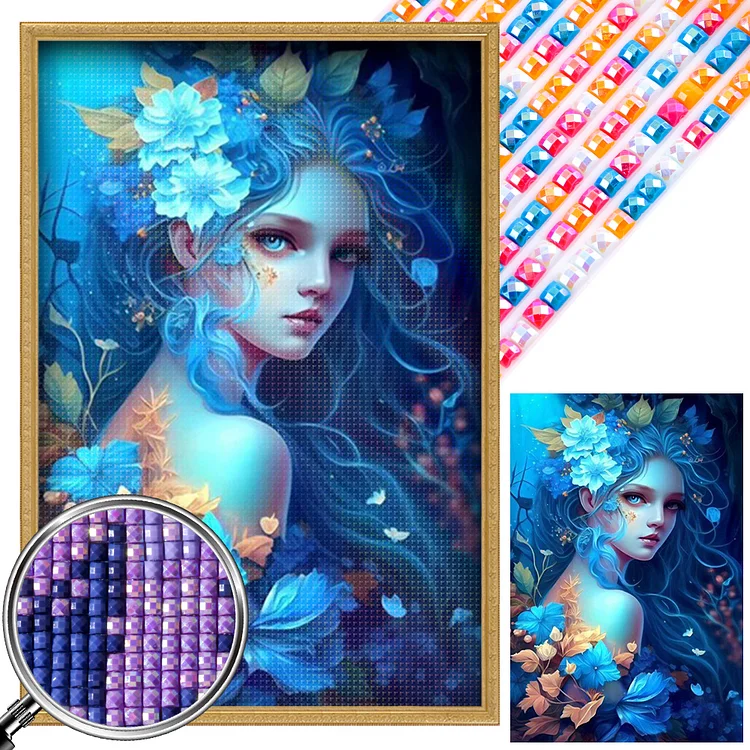 Flower Fairy 40*60CM (Canvas) AB Square Drill Diamond Painting gbfke