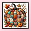 Pumpkin-Partial 11CT Stamped Cross Stitch Bead Embroidery 36*36cm/14.17*14.17in