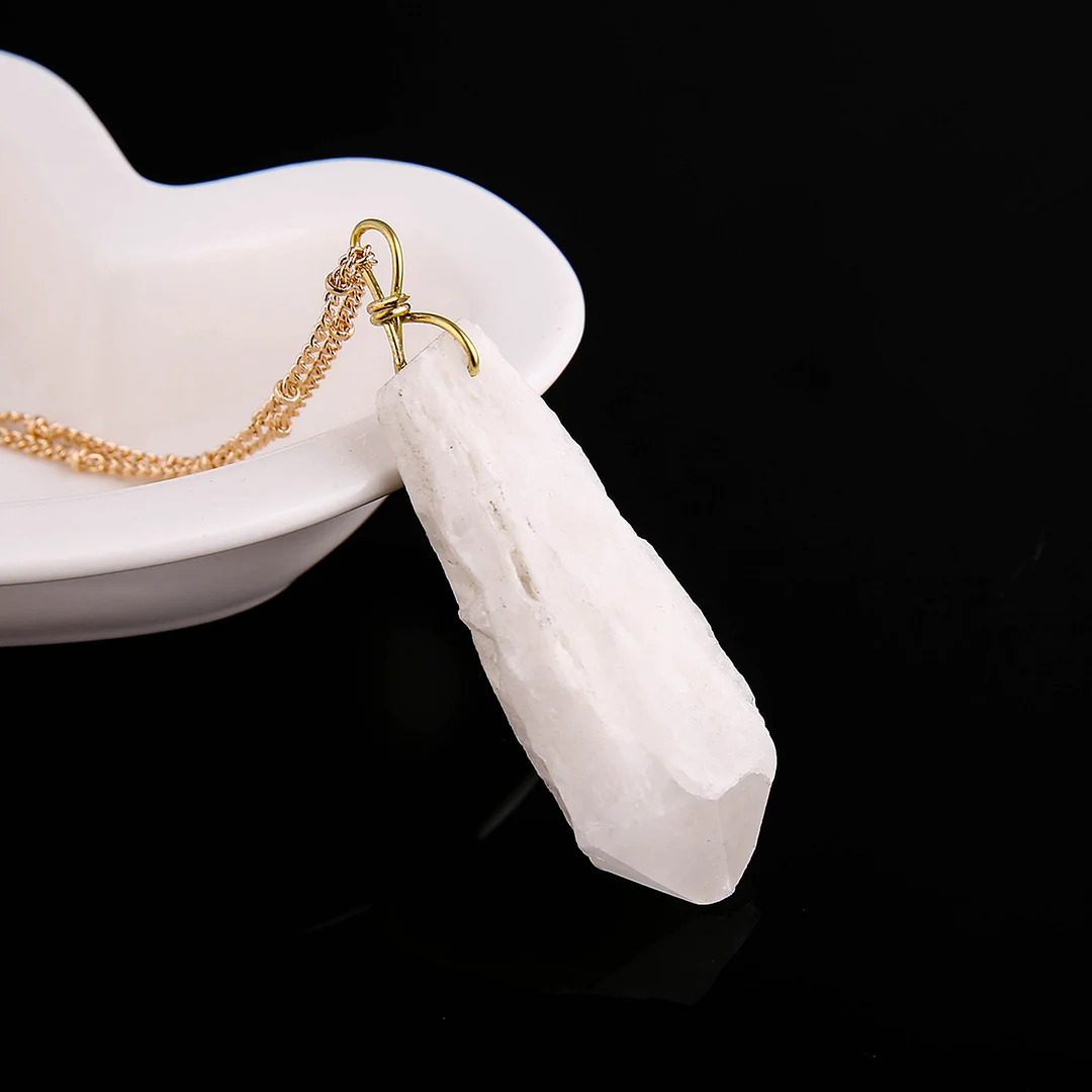 Natural crystal stone necklace 13
