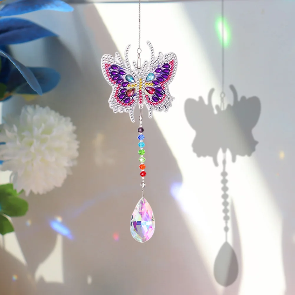 DIY Diamond Painting Sun Catcher -  Butterfly