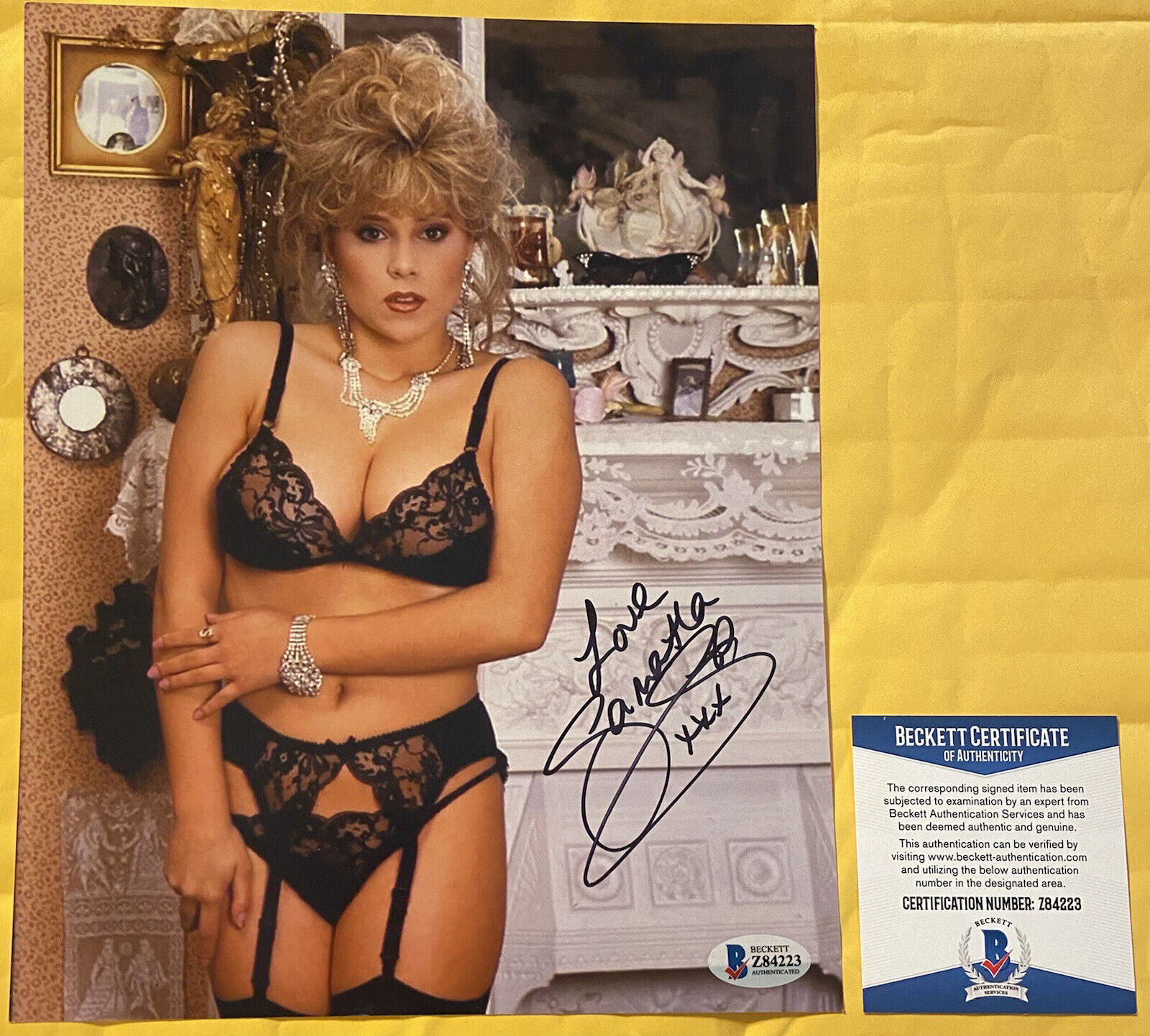 Samantha Fox Autographed Signed 8x10 Color Photo Poster painting Sexy Beckett Authenticated?