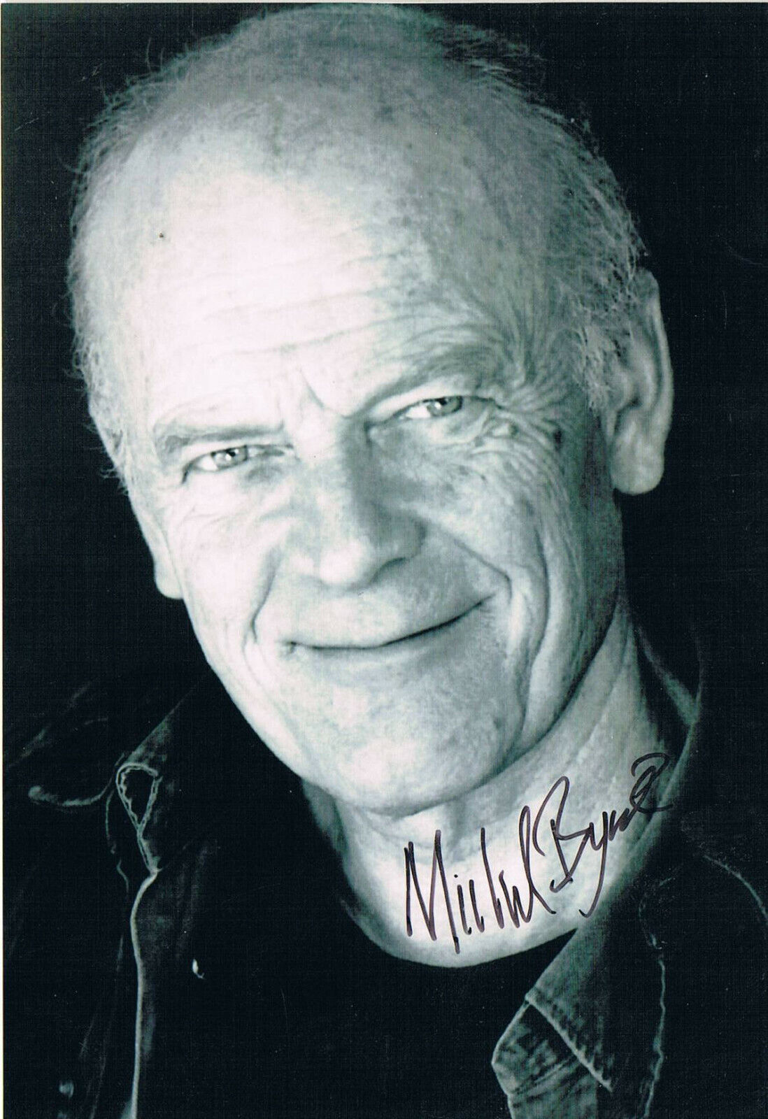 Michael Byrne 1943- genuine autograph signed Photo Poster painting 4x6