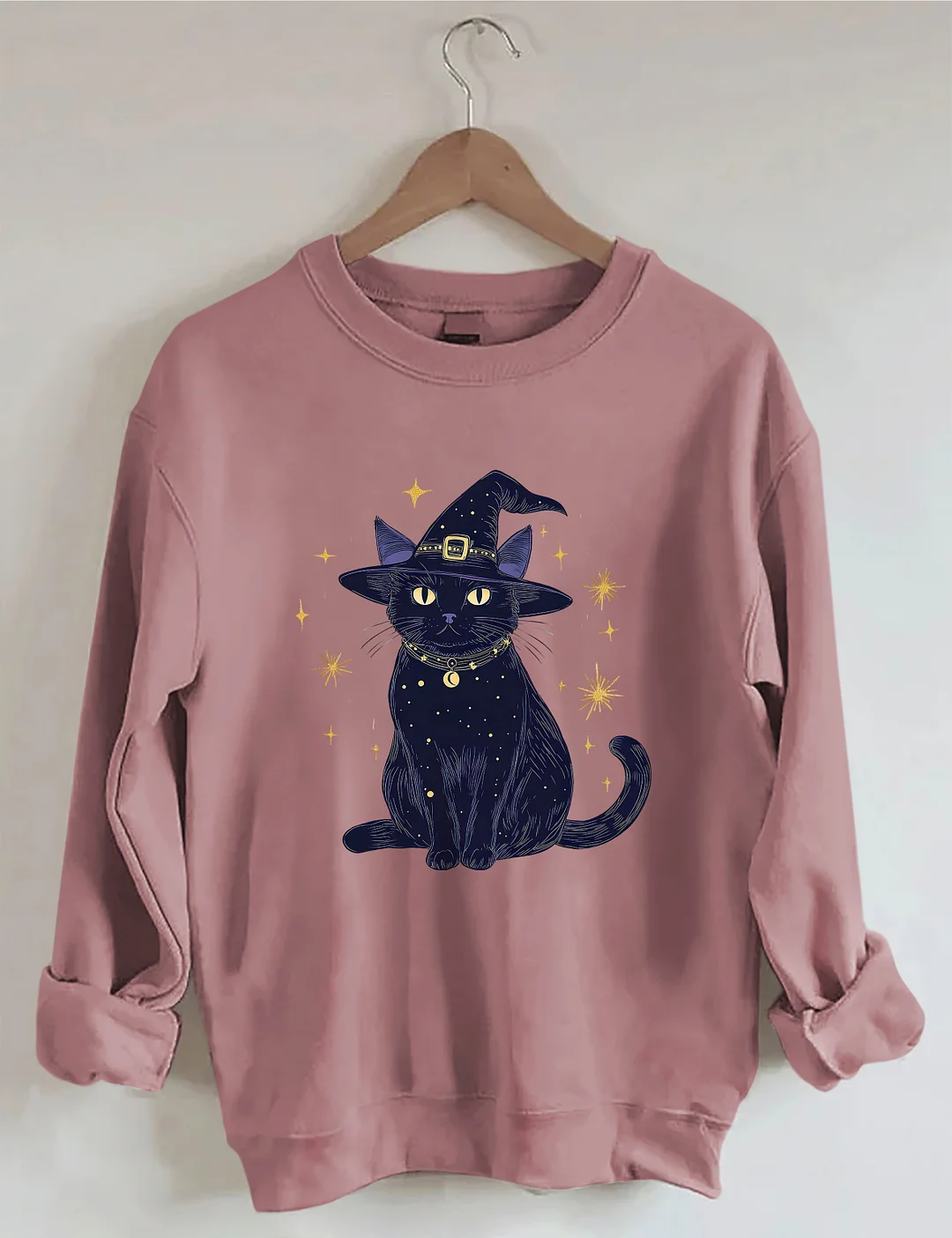 Halloween Witch Kitten Sweatshirt