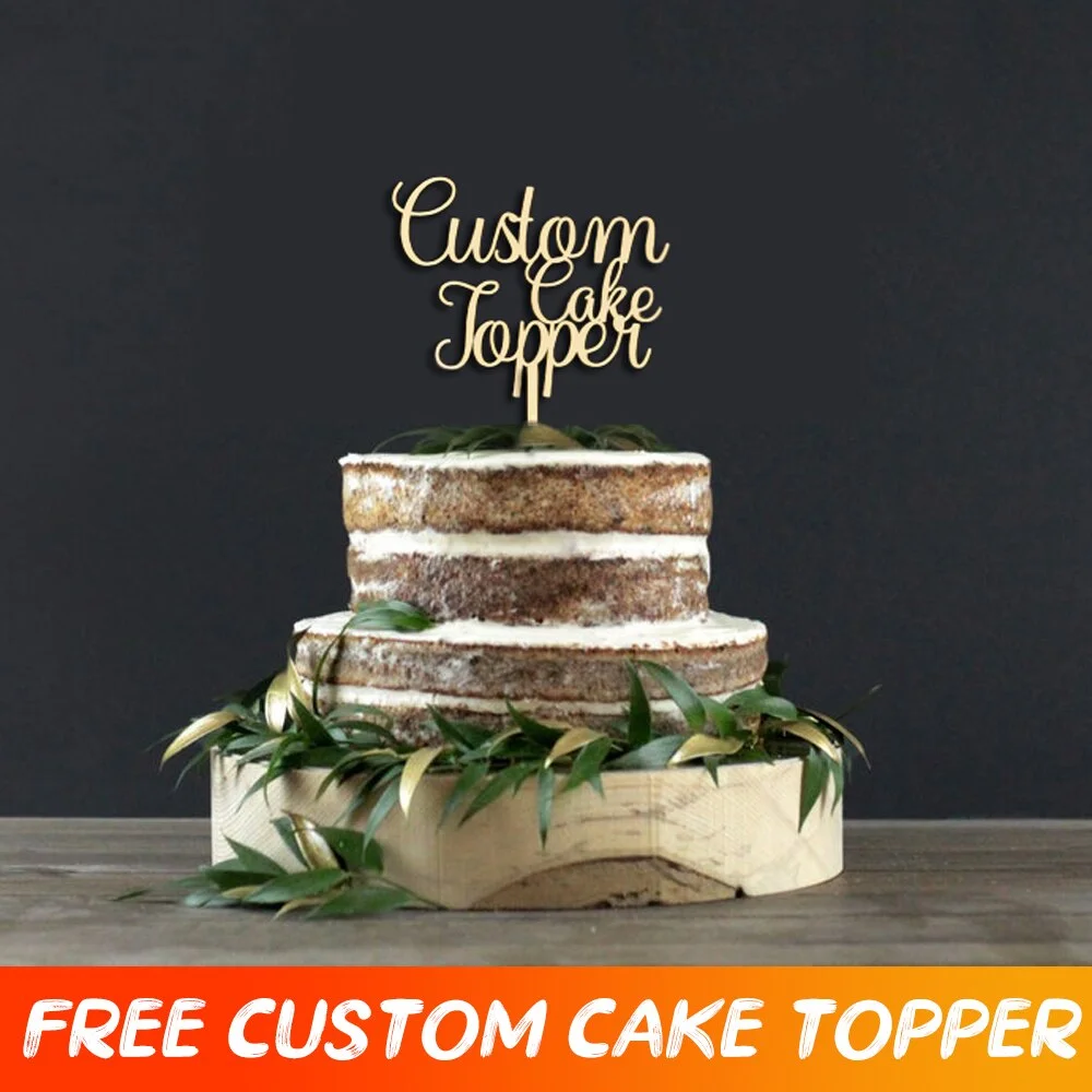 Personalised Wedding Cake Toppers Wooden Happy Birthday Cake Decor Acrylic Mr & Mrs Wedding Engaged Party Anniversary Supplies