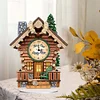 Diamond Painting Acrylic Bonfire House  Clock Ornament