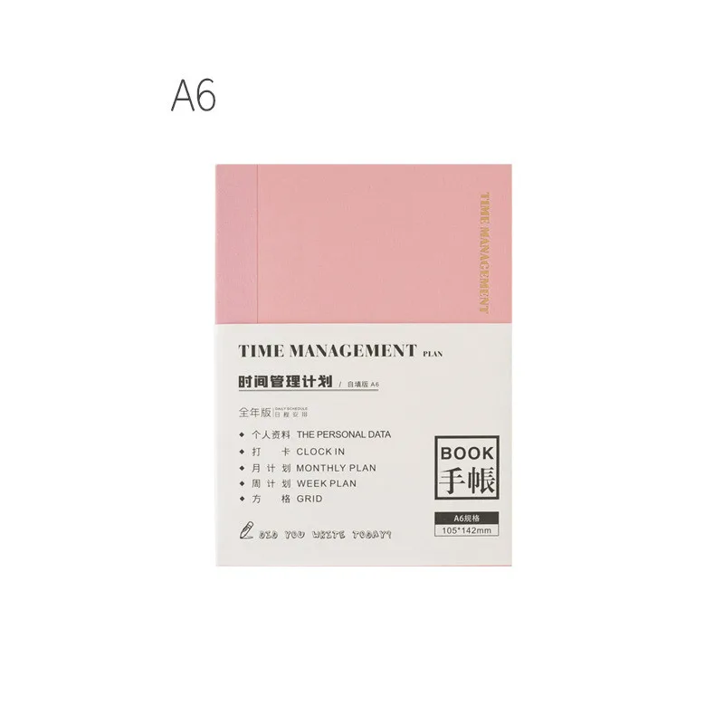Fromthenon Foil Gold Planner A5A6 Time Management Weekly Monthly Schedule Book for Full Year Hobonichi Midori Refill Accessories