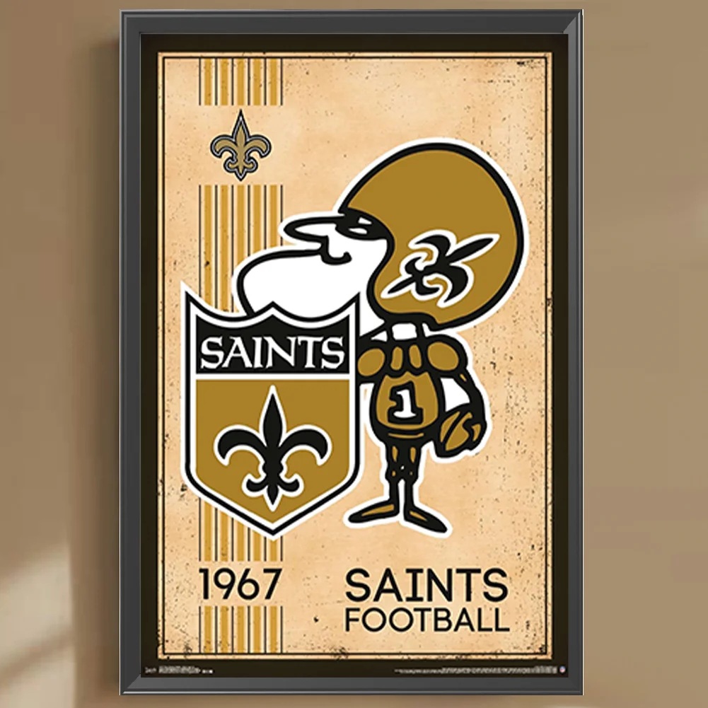 Diamond Painting - Full Round Drill - New Orleans Saints(Canvas|30*45cm)