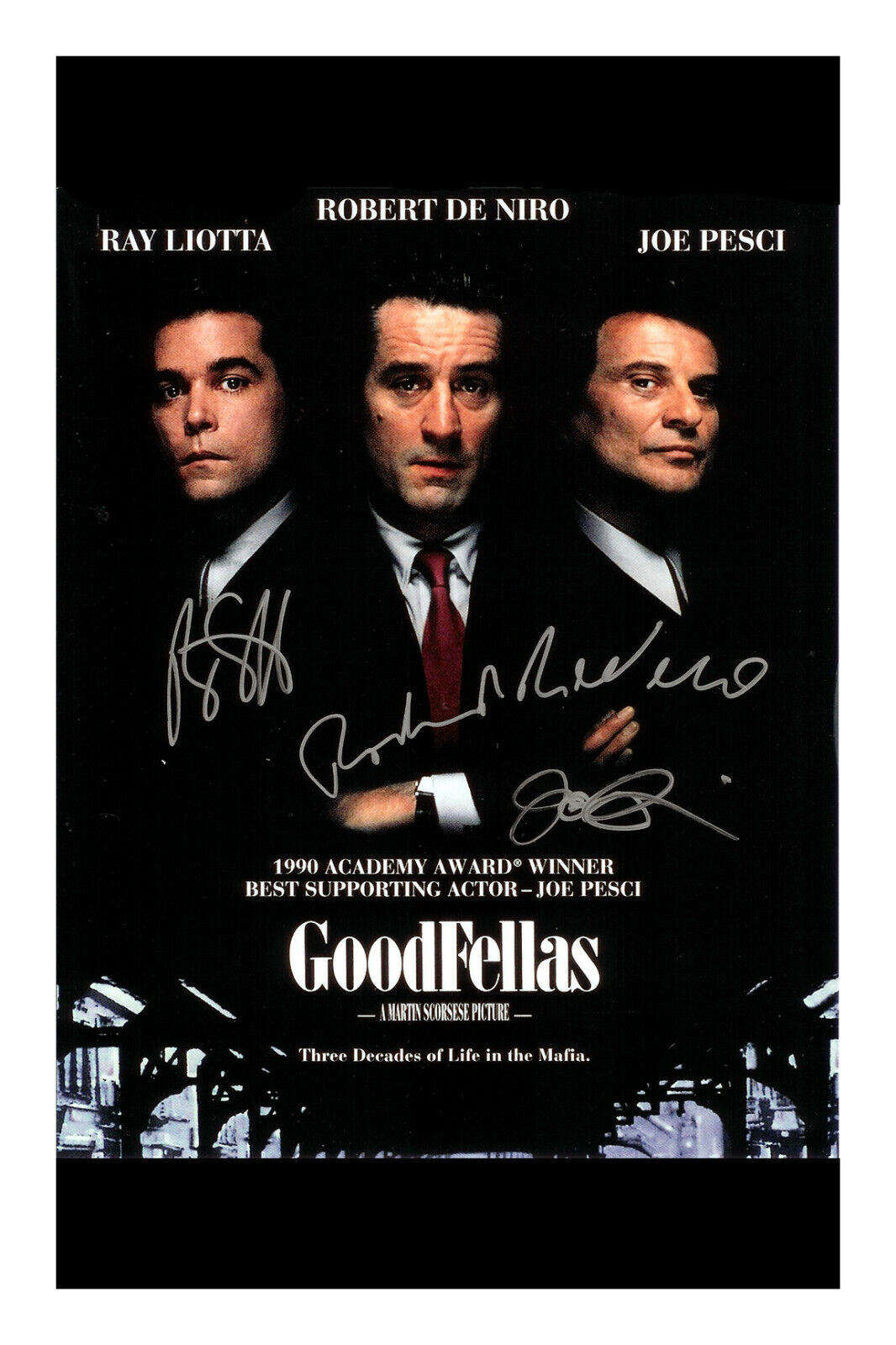 Goodfellas Cast Signed A4 Photo Poster painting Print Robert De Niro Joe Pesci Ray Liotta