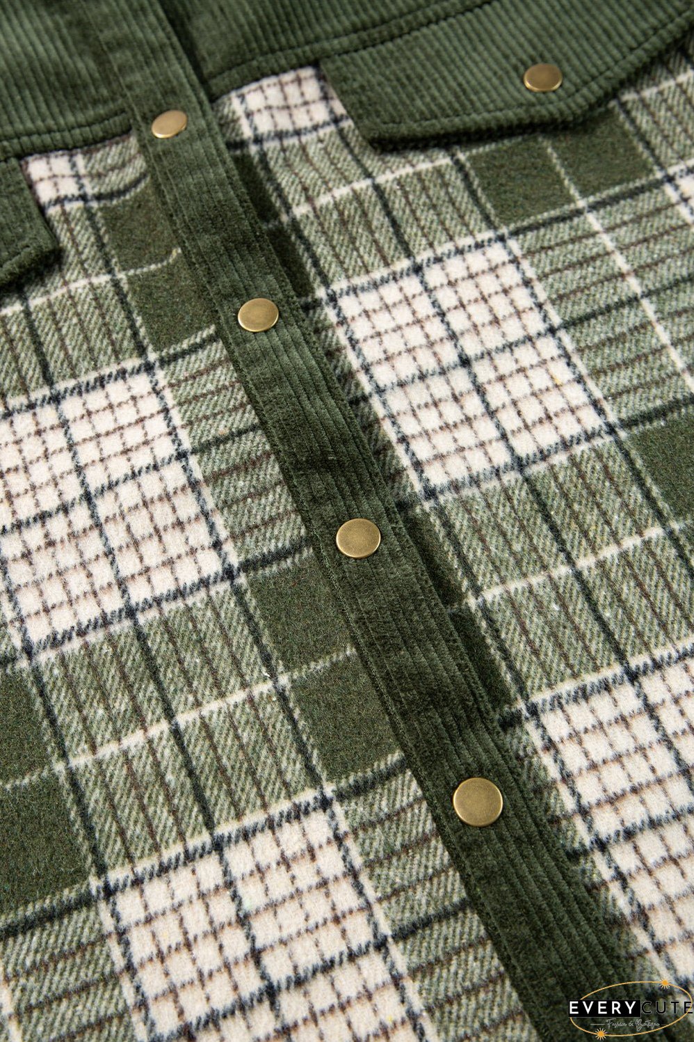 Comfortable Plaid Corduroy Jacket