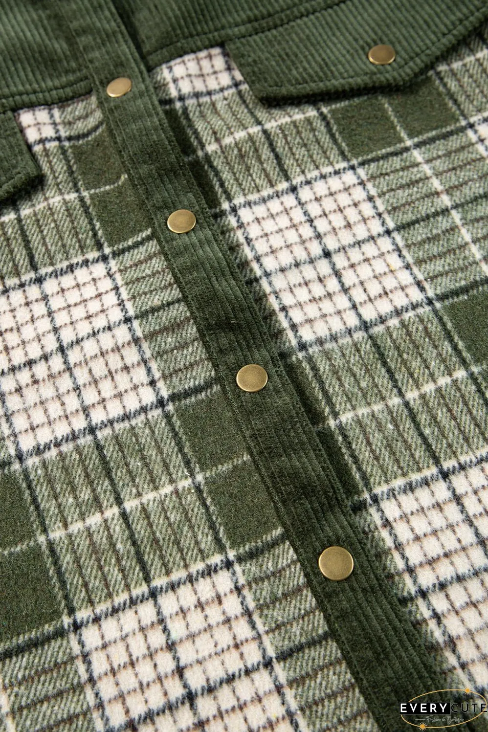 Comfortable Plaid Corduroy Jacket