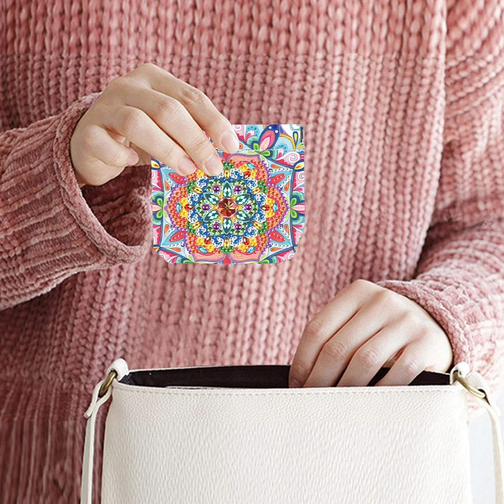DIY Mandala Art Special Shape PU Diamond Painting Wallet Gifts for Women