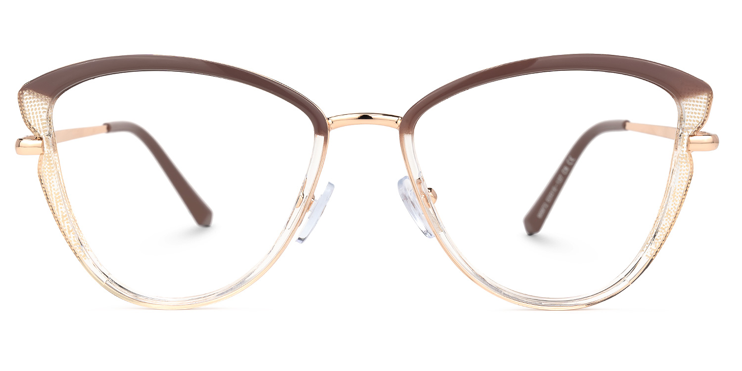 Galina Braun-Gold Cateye Brille Braun-Gold