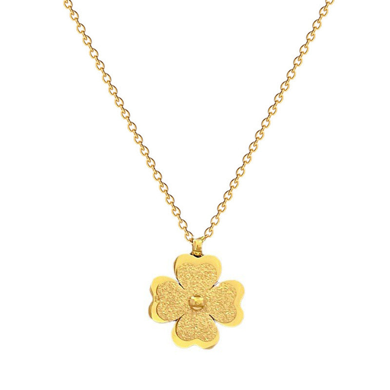 Cartoon Flower Gourd Geometric Titanium Steel Electroplating Necklaces