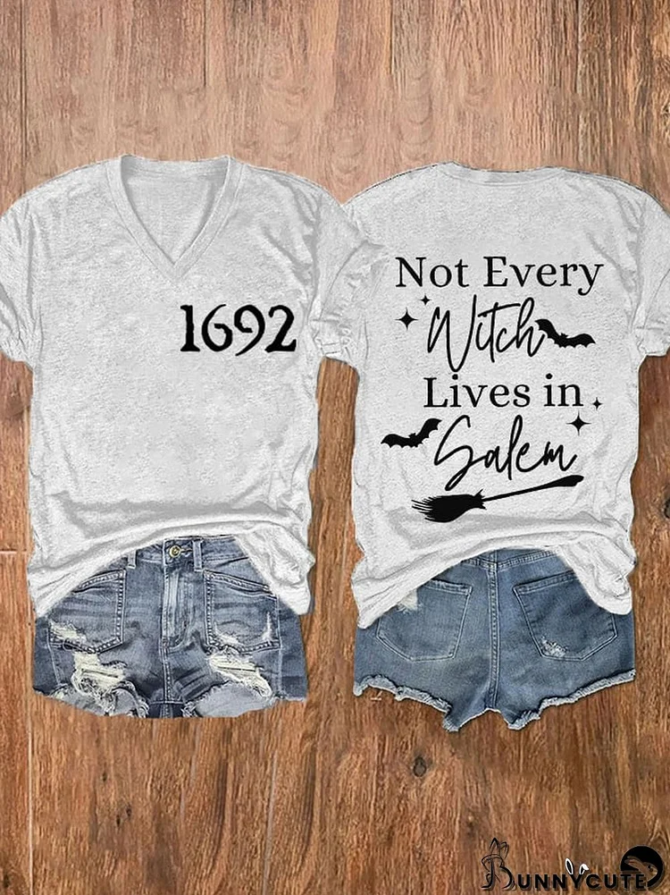 Women's Vintage 1692 "Not Every Witch Lives in Salem" Print T-shirt